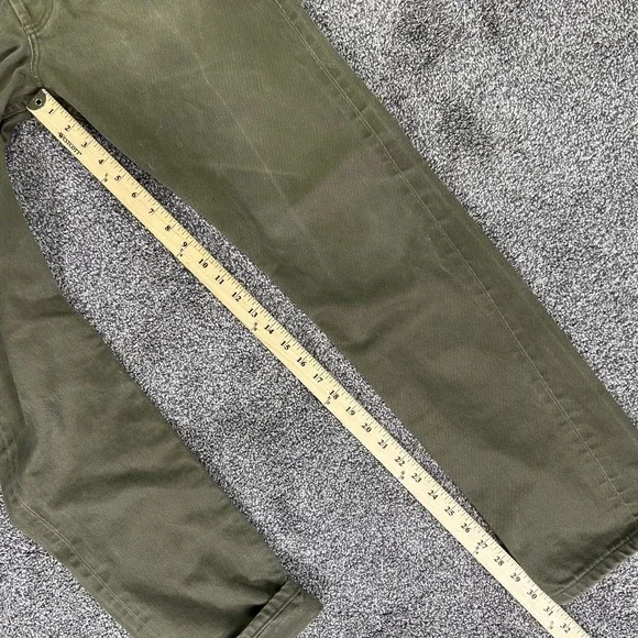Naked & Famous Weird Guy Green Selvedge Chino Denim Jeans Mens 32 Button Fly